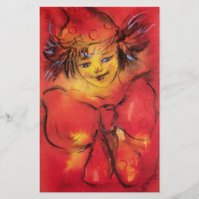 PAPETERIE NUAGE AVEC RIBBON ROUGE (Devant)