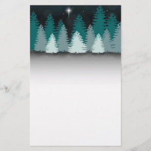 Papeterie Nuit d'hiver avec l'étoile de Bethlehem