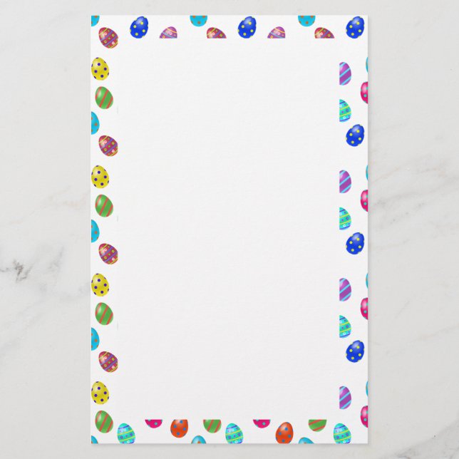 Papeterie OEufs colorés Pâques (Dos)
