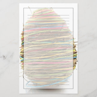 Papeterie Oeufs de pâques colorés de paille au-dessus de