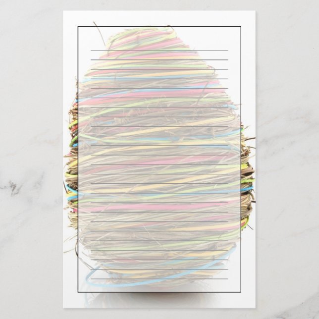 Papeterie Oeufs de pâques colorés de paille au-dessus de (Devant)