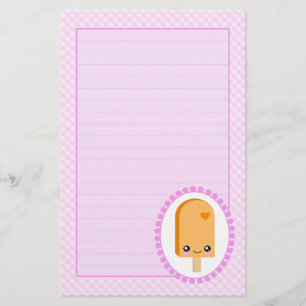 Papeterie orange de Kawaii de fruit de jolis