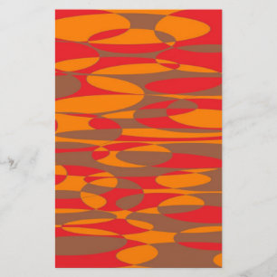 Papeterie Orange, rouge et Brown elliptique
