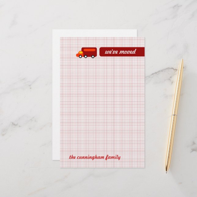 Papeterie Orange Truck (Devant/Arrière en situation)