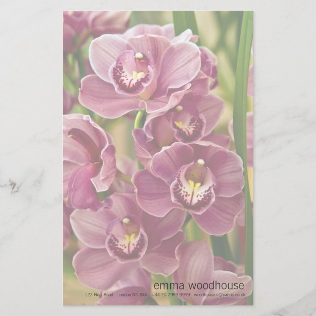 Papeterie Orchidée de Cymbidium (Devant)