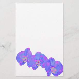Papeterie Orchidée violette aquarelle