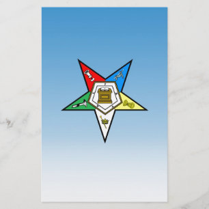 Papeterie Ordre d'OES du bleu oriental d'étoile