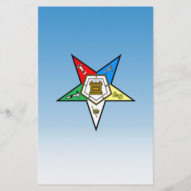 Papeterie Ordre d'OES du bleu oriental d'étoile (Devant)