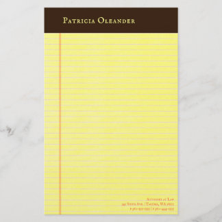 Papeterie Pad juridique jaune Brown obscur