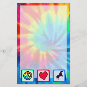 Papeterie Paix, amour, chevaux