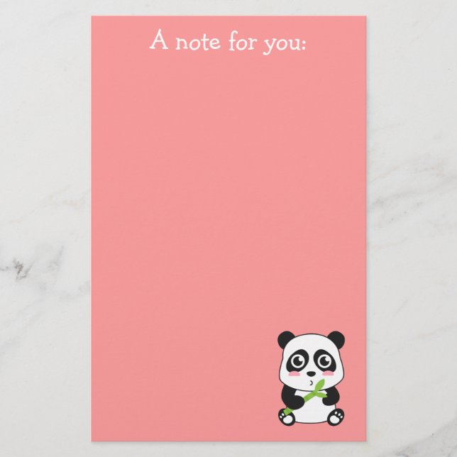 Papeterie Panda mignon et câlin de bébé (Devant)