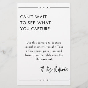 Papeterie Panneau de la table de la caméra jetable