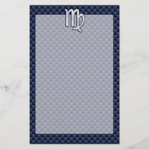 Papeterie Panneau Virgo Zodiac couleur carbone bleu marine
