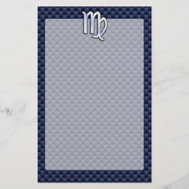 Papeterie Panneau Virgo Zodiac couleur carbone bleu marine (Devant)