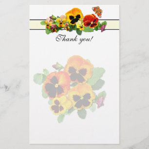 Papeterie Pansies du coucher du soleil