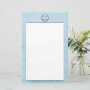 Papeterie Papier à courroie Monogramme bleu