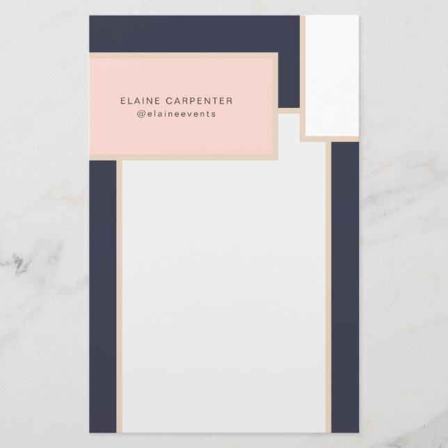 Papeterie Papier à en-tête personnalisé de style moderne du  (Devant)