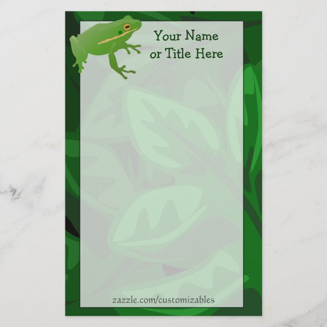 Papeterie Papier à grenouille (Devant)