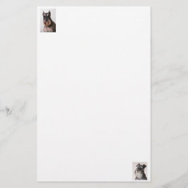 Papeterie Papier à l'air Schnauzer stationnaire