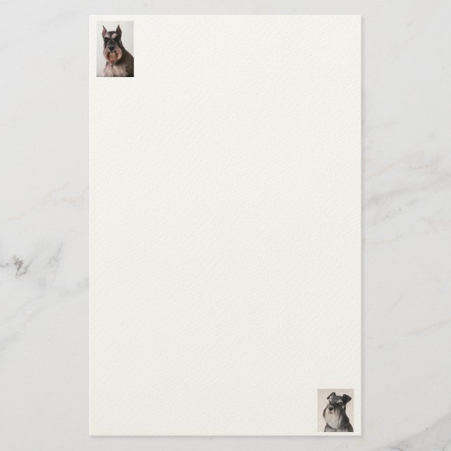 Papeterie Papier à l'air Schnauzer stationnaire (Devant)