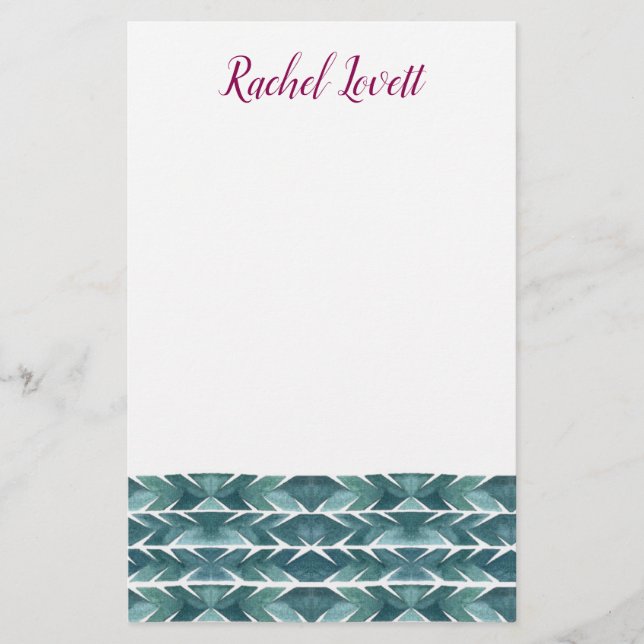 Papeterie Papier à lettres à cactus vert (Devant)