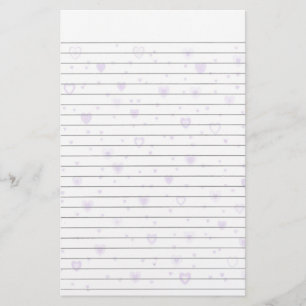 Papeterie Papier à lettres à coeur violet Lite
