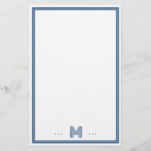 Papeterie Papier à lettres à monogramme personnalisé avec bo