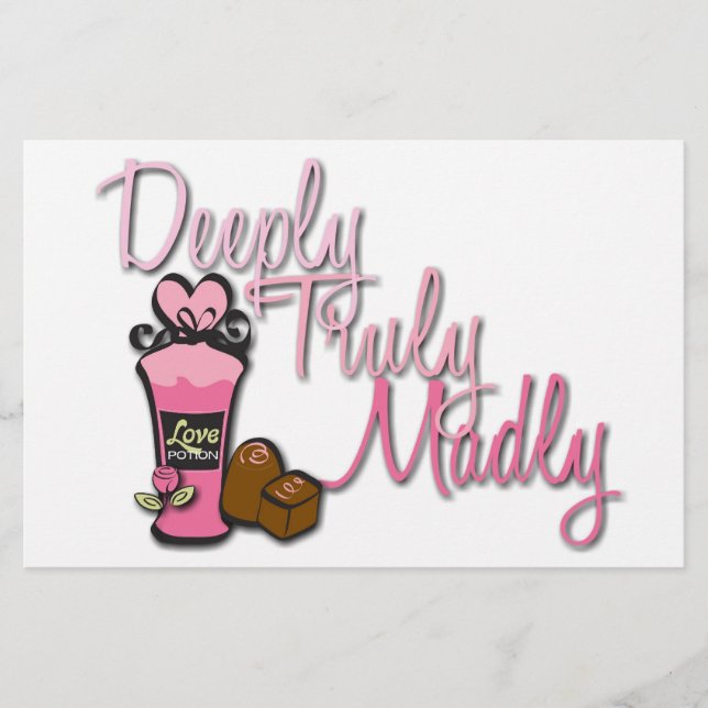 Papeterie Papier à lettres de 0,5 po x 8,5 po (Devant)