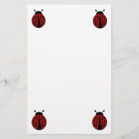 Papier à lettres de conception de coccinelle simpl