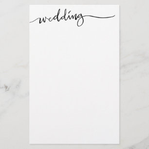 Papeterie Papier à lettres de mariage personnalisé à la main