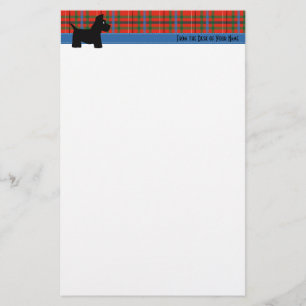 Papeterie Papier à lettres de plaid de Scottie