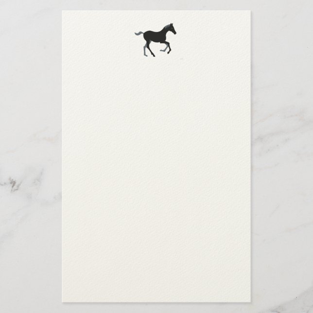 Papeterie papier à lettres de qualité avec le logo de cheval (Devant)