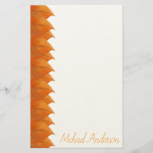 Papeterie Papier à lettres de saison Automne Feuilles Orange