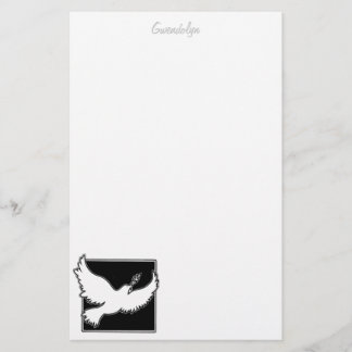 Papeterie Papier à lettres Dove personnalisé