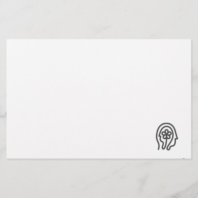 Papeterie Papier à lettres du logo Happier Living (Devant)