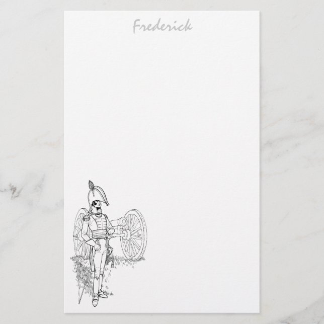 Papeterie Papier à lettres du soldat de la guerre révolution (Devant)
