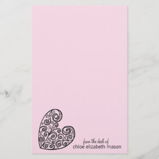 Papeterie Papier à lettres Girly Heart Doodles