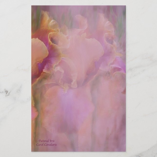 Papeterie Papier à lettres Iris peint (Devant)