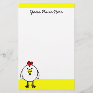 Papeterie Papier à lettres joyeux au poulet