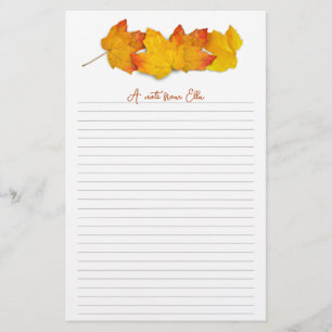 Papeterie Papier à lettres ligné avec bordure de feuille d'é