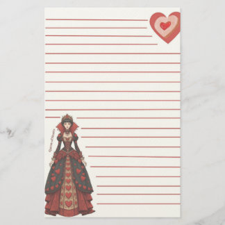 Papeterie Papier à lettres ligné Reine de Cœur