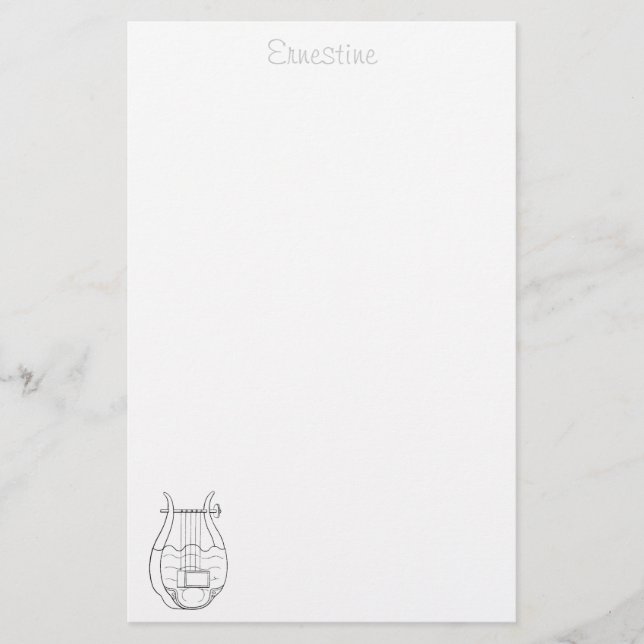 Papeterie Papier à lettres Lyre - personnalisé (Devant)