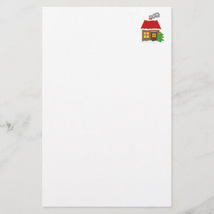 Papeterie Papier à lettres maison de Noël sur mesure