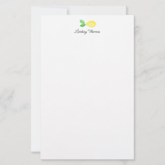 Papeterie Papier à lettres personnalisé Citron Mignon