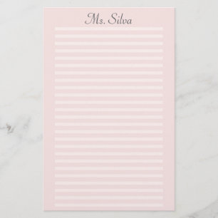 Papeterie Papier à lettres personnalisé Pinstripe simple p