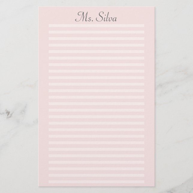 Papeterie Papier à lettres personnalisé Pinstripe simple par (Devant)