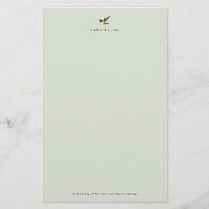 Papeterie Papier à lettres personnalisées Anna's Hummingbird
