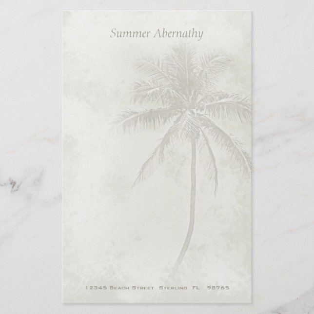 Papeterie Papier à lettres personnalisées Palm Tree - couleu (Devant)