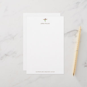 Papeterie Papier à lettres personnalisées pour colibri bla