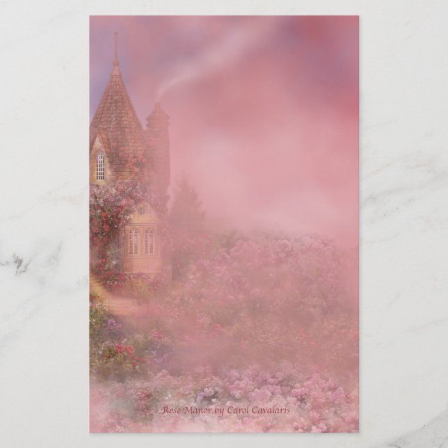 Papeterie Papier à lettres pour le manoir Rose (Devant)